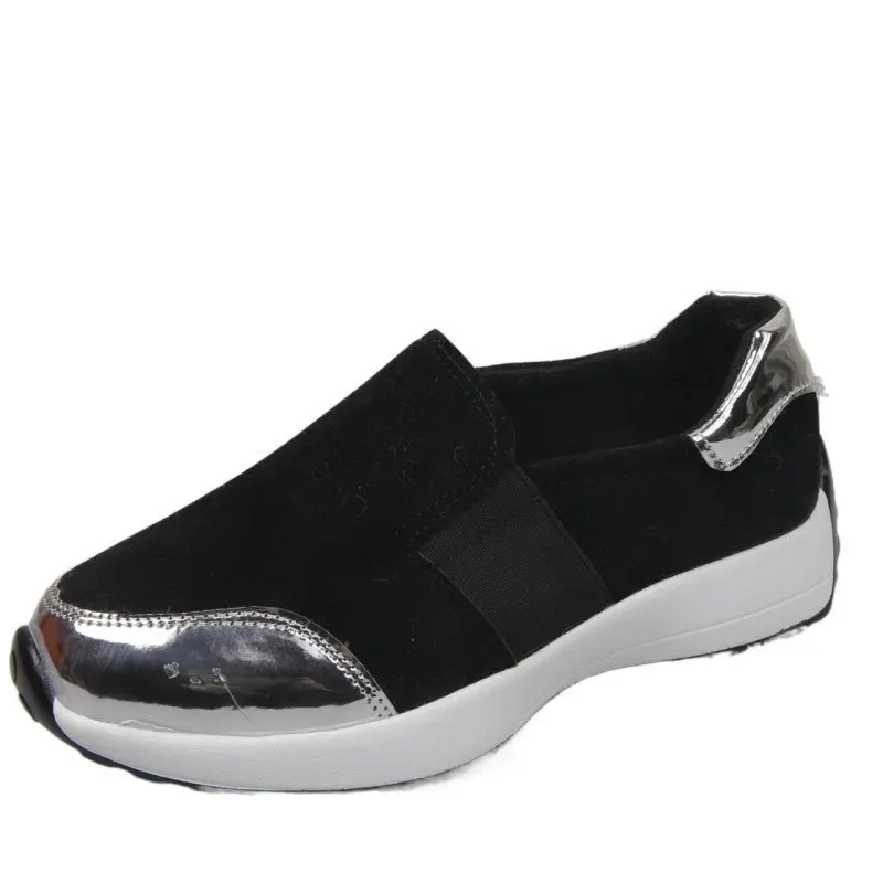 

Large Size Women's Shoes 2021 New Color Matching Lazy One Pedal Korean Version The Flat-bottomed Slope Heel Casual Loafers