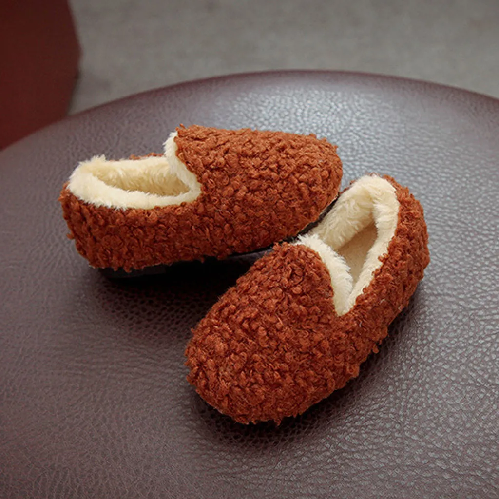 Детские домашние тапочки для маленьких мальчиков и девочек из искусственного