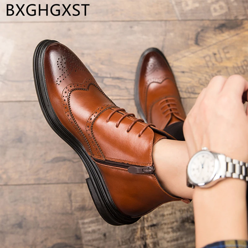 

Формальные ботинки, мужские ботинки, кожаные парикмахерские, итальянская деловая обувь, мужские классические ботинки 2022, брендовая Роскошн...