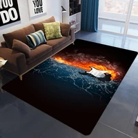 music living room 3d printed carpet guitar drum rug for kids room abstract flame carpet bedroom living room anti slip floor mat