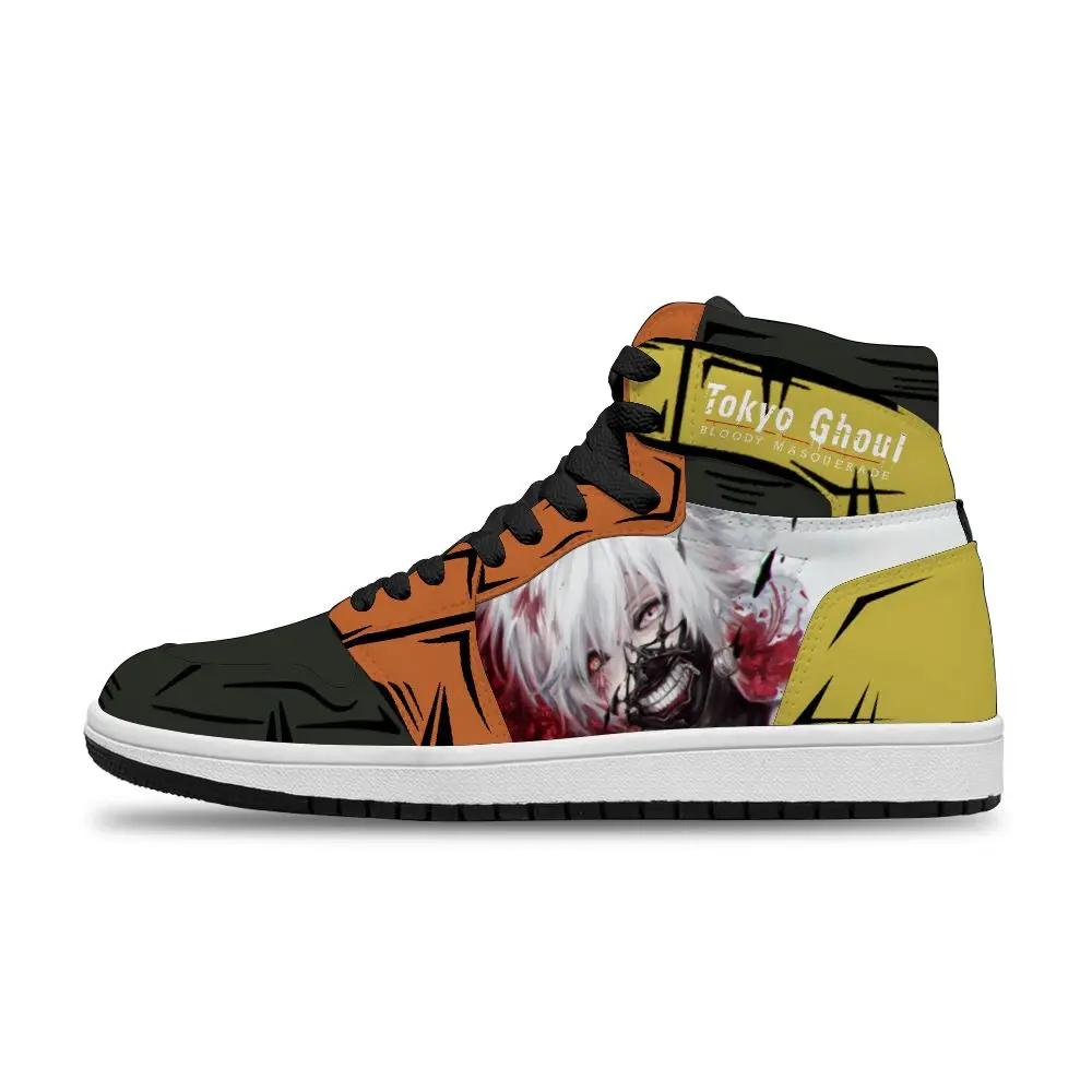 

Tokyo Ghoul Hot Japanese Anime Classic Customized Non-Slip Leisure Shoe For man Unisex trend High-top Basketball trainers
