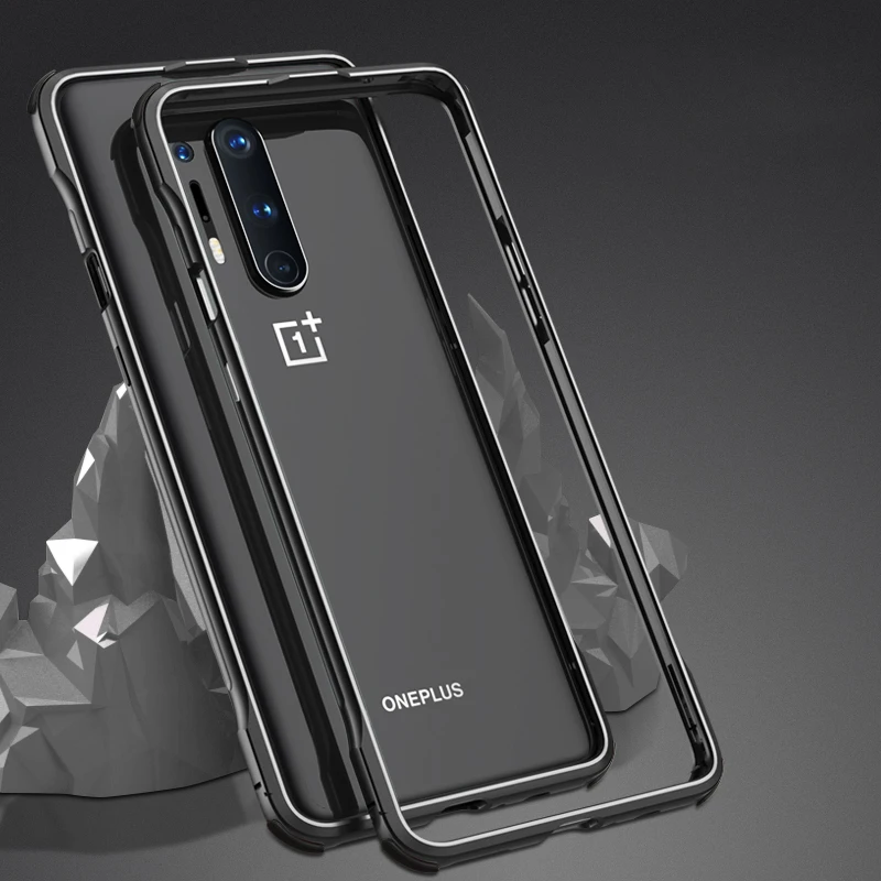

Luxury Metal Bumper Phone Case For Oneplus 8 Pro Coque 5G Aluminium Frame 3D Protective Cover For Oneplus 8 Case shockproof