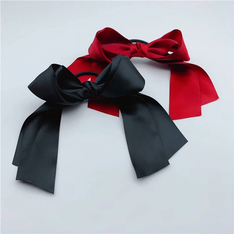 Женская резинка для волос с красным бантом| |