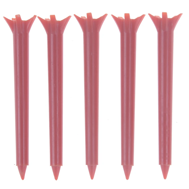 

50Pcs/Pack Plastic Golf Tees Durable Rubber Cushion Top 5 Claw Golf Tee Less Resistance Durable Multi Color