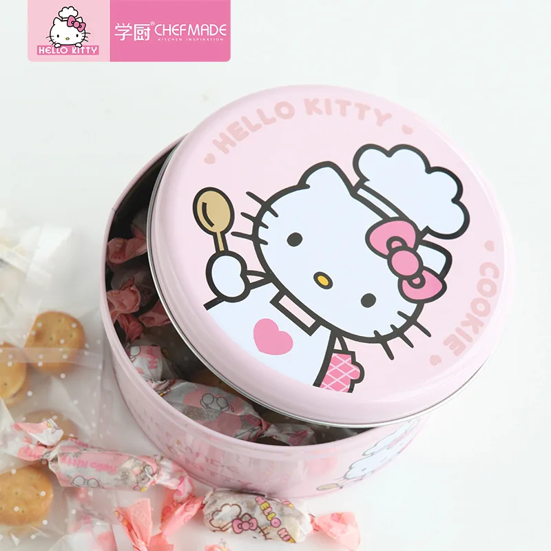 HELLO KITTY Nougat конфеты, печенье Железный Круглый ящик KT7065 приспособления для выпечки инструменты для украшения торта трафарет для выпечки