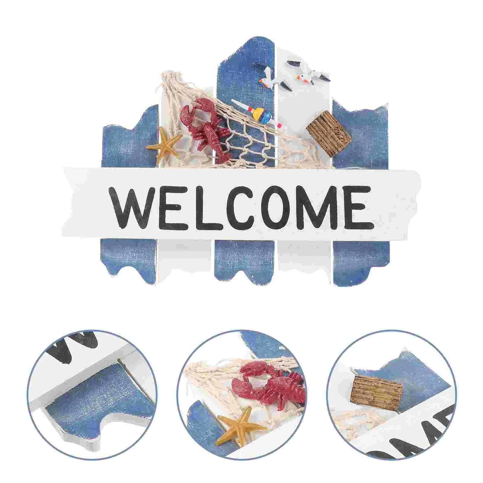 

1Pc Fashion Wood Door Hanging Decor Home Door Welcome Pendant for Decor