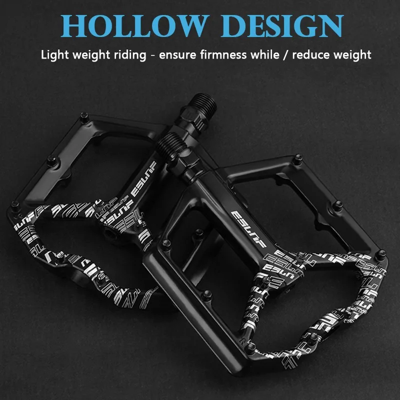 

Bike Pedals Wide Flat Mountain Road Cycling Bicycle Pedal Ultralight Seal Bearings Aluminum alloy Removable Antiskid Cleats