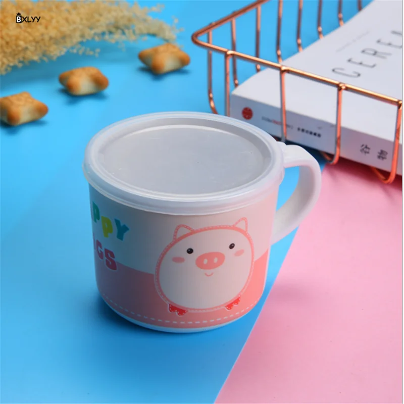 

Hot Cartoon Children Bamboo Fiber Kettle Breakfast Coffee Cup Tableware Kitchen Accessories Gadget Food Container Vacuum Cup.8z
