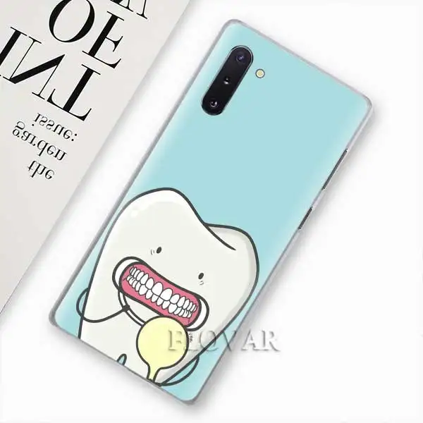 001 Dentist Teeth Tooth Phone Cases for Samsung Galaxy Note 10 S10 Plus 5G S10e A30 A40 A50 A60 A70 M40 Hard Cover Coque - Цвет: 001