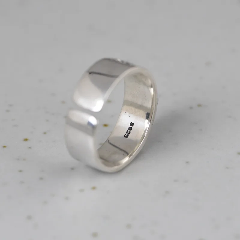 Винтажное кольцо с крестом FNJ искусственное серебряное красным цирконием