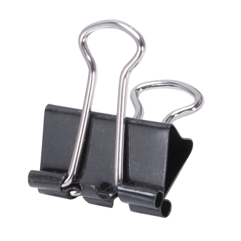 

48Pieces Metal Spring Binders Clip 15mm Black & 12 PCS Reusable Paper Clips Small Skeleton Clips (Bronze)