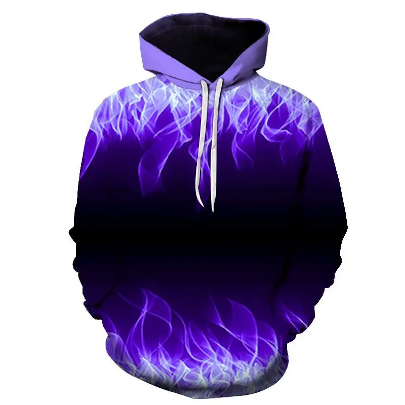 

Men's Hoodies Casual 3D Creative Flame O Neck Hoodie Printing Men's Clothing Sweatshirts Long-sleeved Color Sweatshirt 2020 New