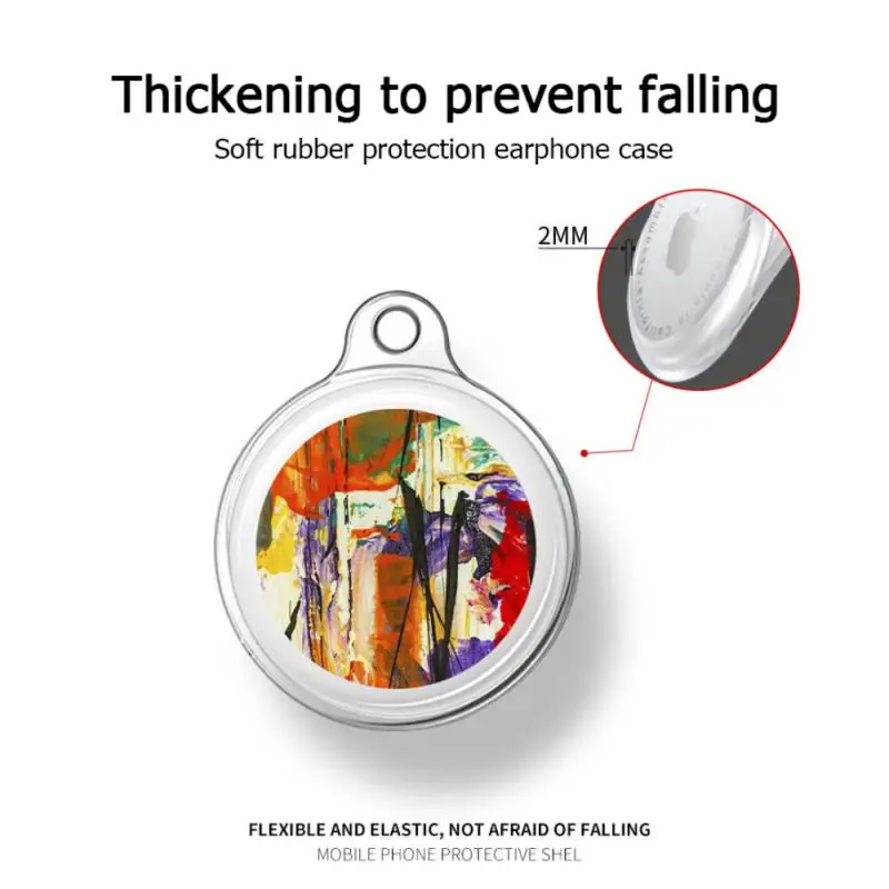 

For Apple Airtags Liquid TPU Protective Sleeve For Apple Locator Tracker Anti-lost Device Keychain Protective Case Cover