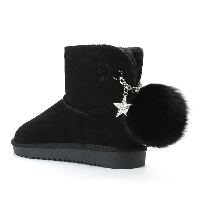 Недорогие классические новые брендовые ботинки для снежной погоды с лисьим