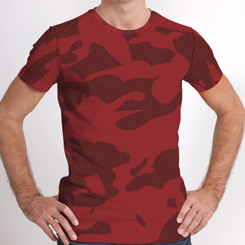 

Новая камуфляжная Мужская футболка с принтом больших размеров, летняя модная мужская майка на каждый день футболка для мужчин с короткими р...