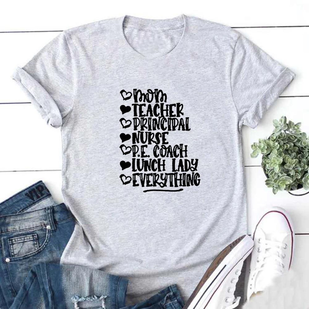 

Mom Teacher Funny T Shirt Women Summer Short Sleeve Tshirt Women O-neck Black Lives Matter Shirt White Tee Shirt Femme Ete Top