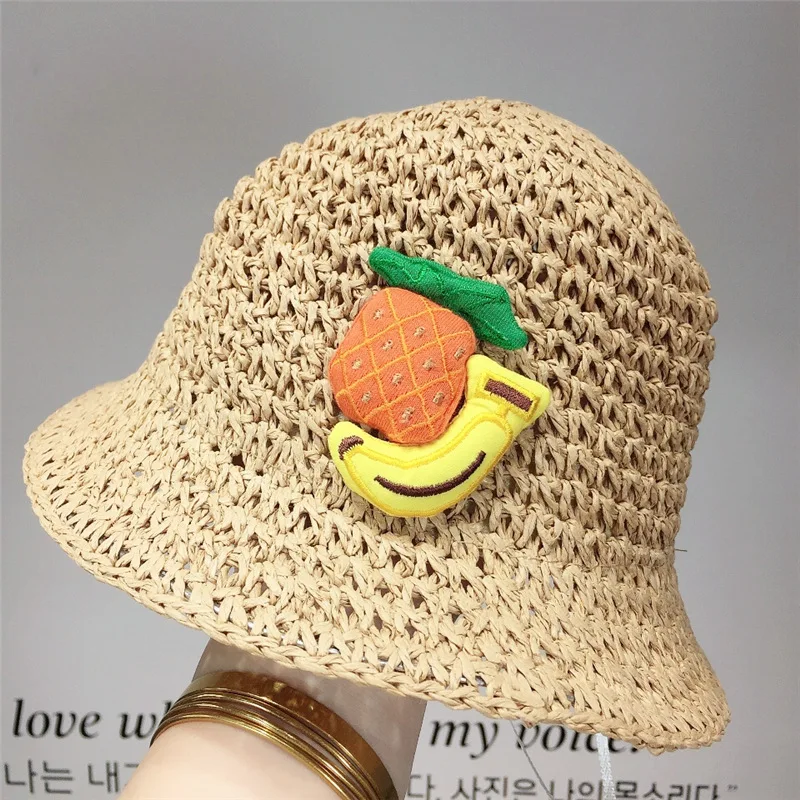 

Fashion Fruit Summer Boys Girls Straw Hat for Toddler Kids Sun Cap 2-6 Years Children Panama Beach Caps