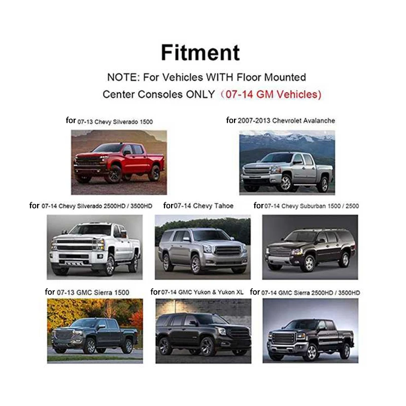 

Center Console Organizer Armrest Storage Tray for Chevrolet Avalanche GMC Yukon 2007-2014