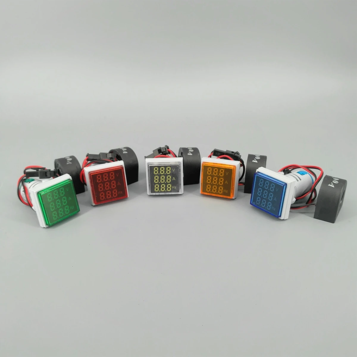 Цифровой светодиодный вольтметр Амперметр 3 в 1 переменный ток Гц квадратный