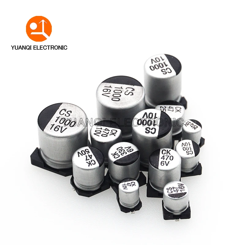 10 шт. SMD Алюминий электролитический конденсатор с алюминиевой крышкой 6 3 V 10V 16V