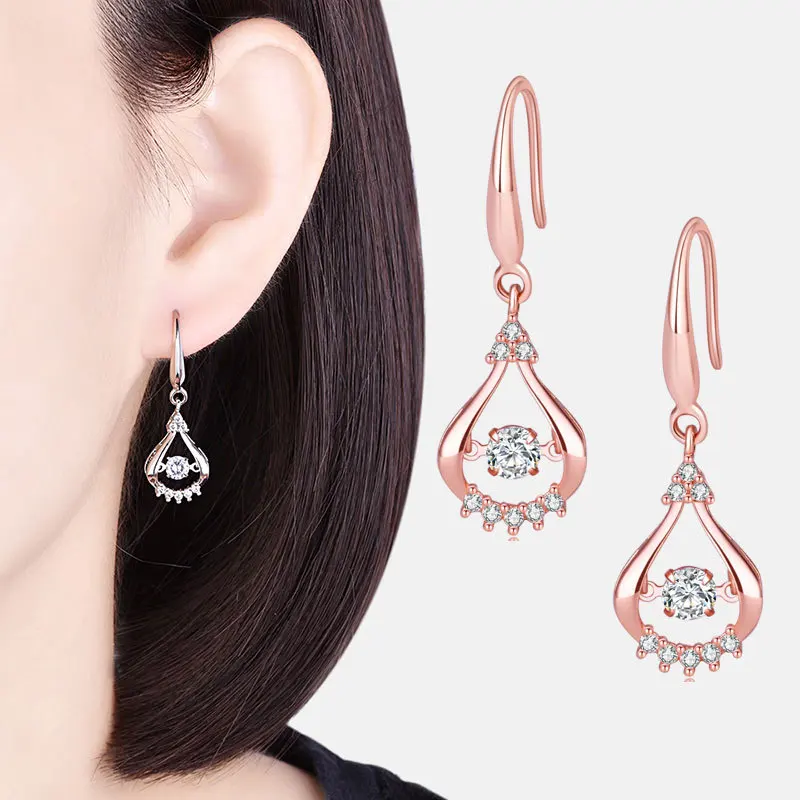 

Женские серьги из серебра 925 пробы, с цирконами