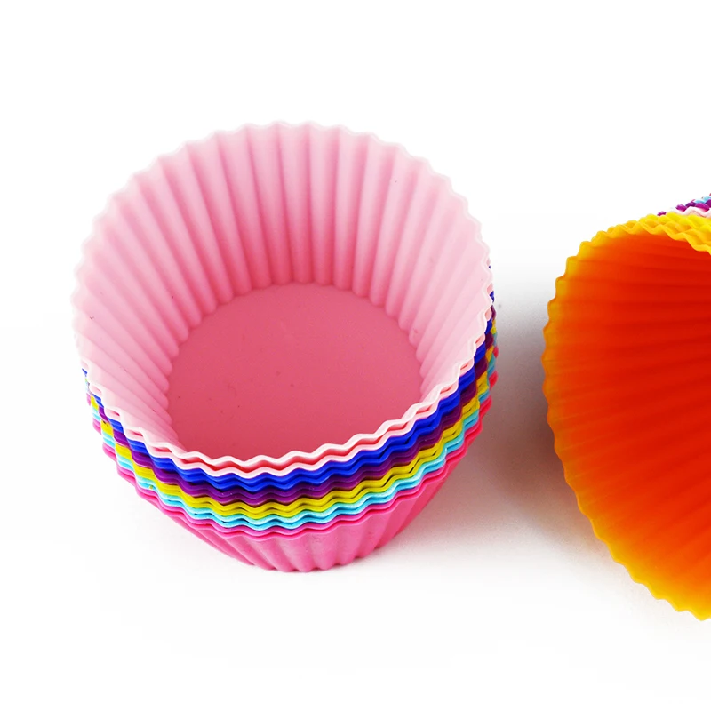 12 шт./компл. силиконовая форма для торта круглая маффинов капкейков формы выпечки