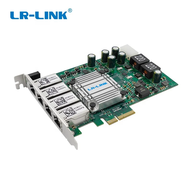 

LREC9724HT-POE PCIe x4 Quad RJ45 Port 10/100/1000Mbps 1G PCIe PoE Network Card