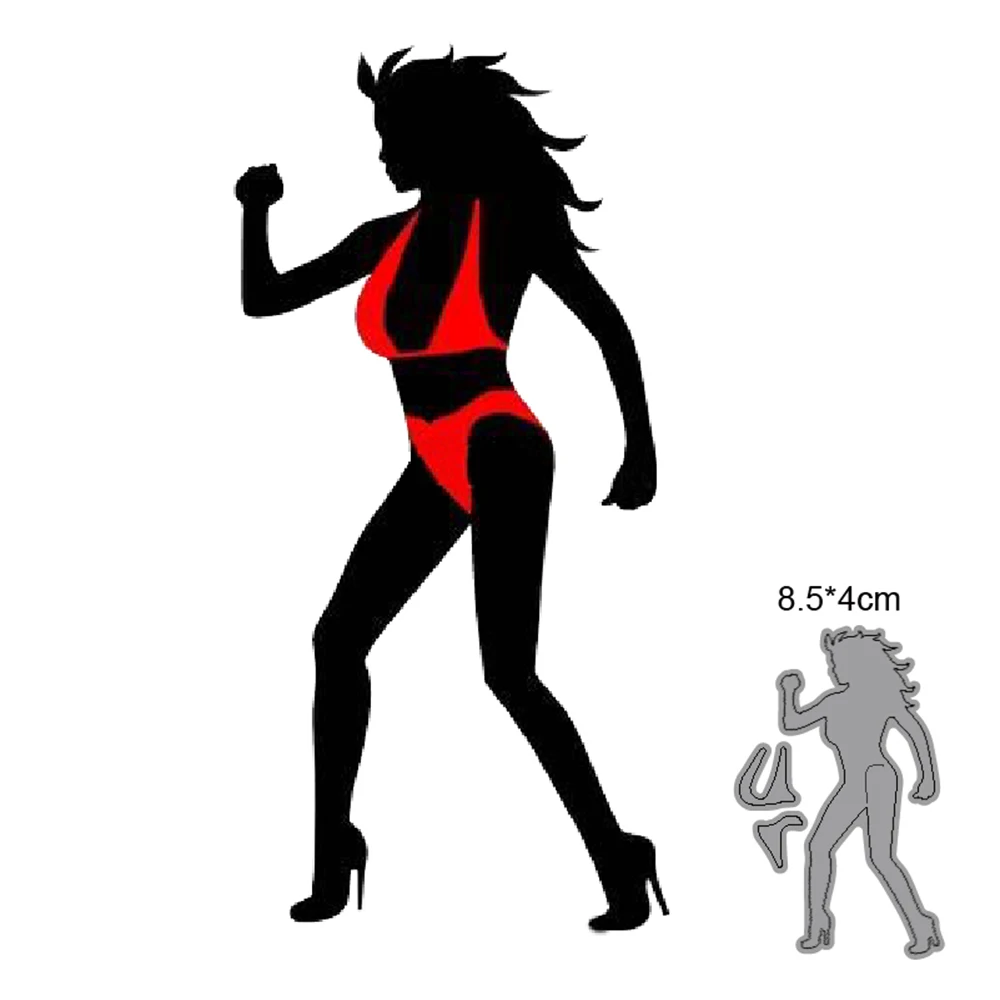 

Stronger Girl Lady Metal cutting dies cut die mold card Scrapbook paper craft knife mould blade punch stencils