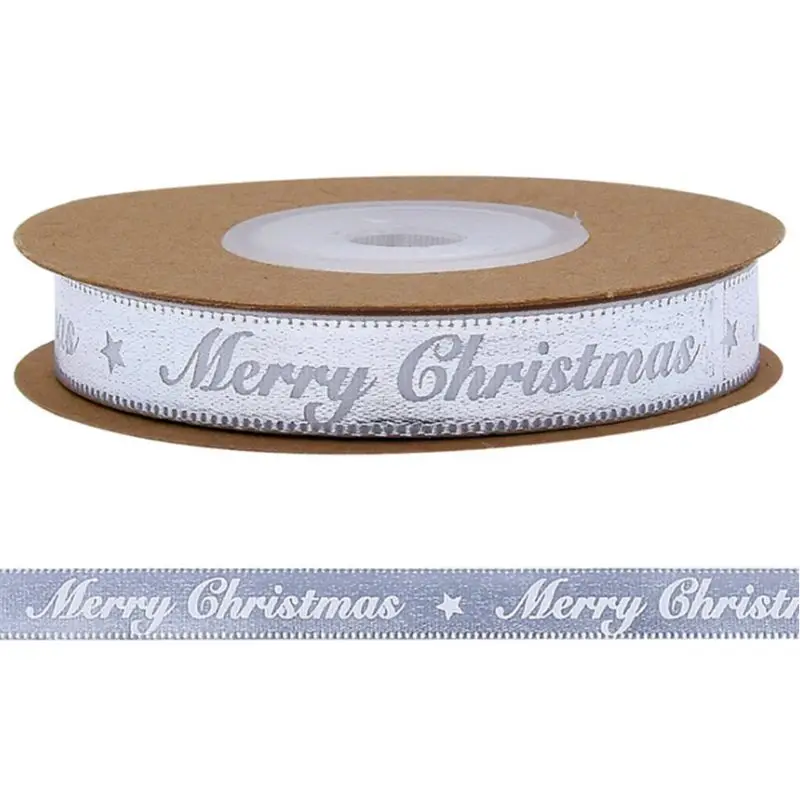 

Metallic Tassels Merry Christmas Letters Ribbon for DIY Gift Wrapping Decoration M6CD