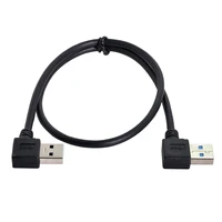 usb 3 0 type a male 90 degree left angled to usb 3 0 a type right angled extension cable