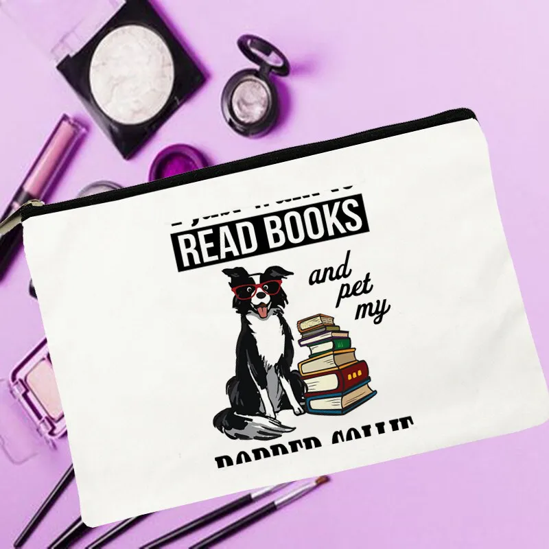 

Women Border Collie Printed Make up bag Fashion Women Cosmetics Organizer Bag for Travel Colorful Storage Bag for Lady Bag