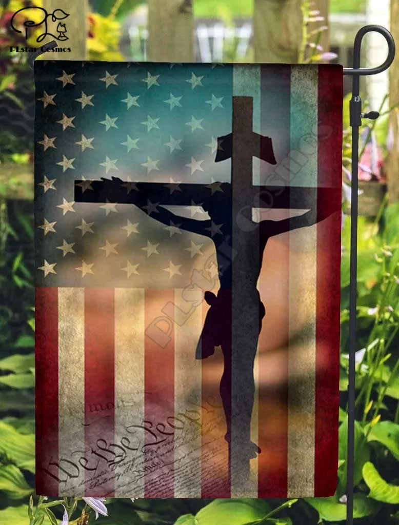 

Американский флаг с узором в виде элемента, домашний флаг и Садовый флаг, белый простой термоперенос, садовые флаги, подвесные украшения для...