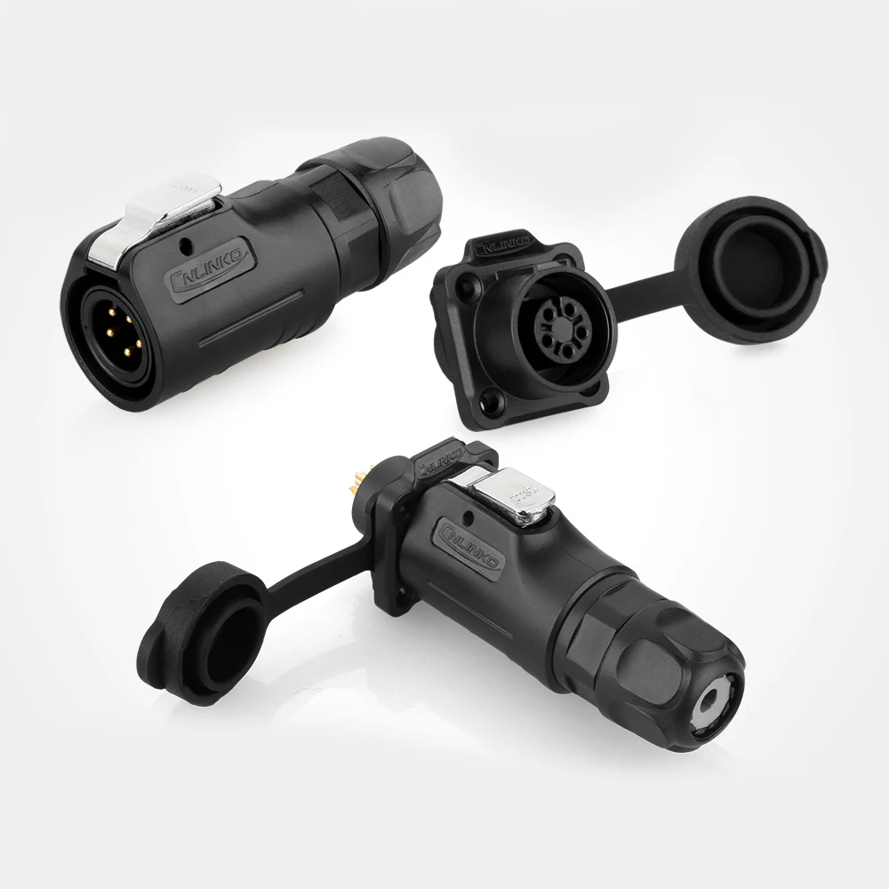 Водонепроницаемый авиационный 5-контактный разъем LP12 M12 электрический адаптер