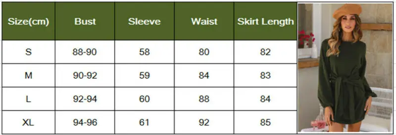 Женское однотонное платье с длинными рукавами на шнуровке круглым вырезом