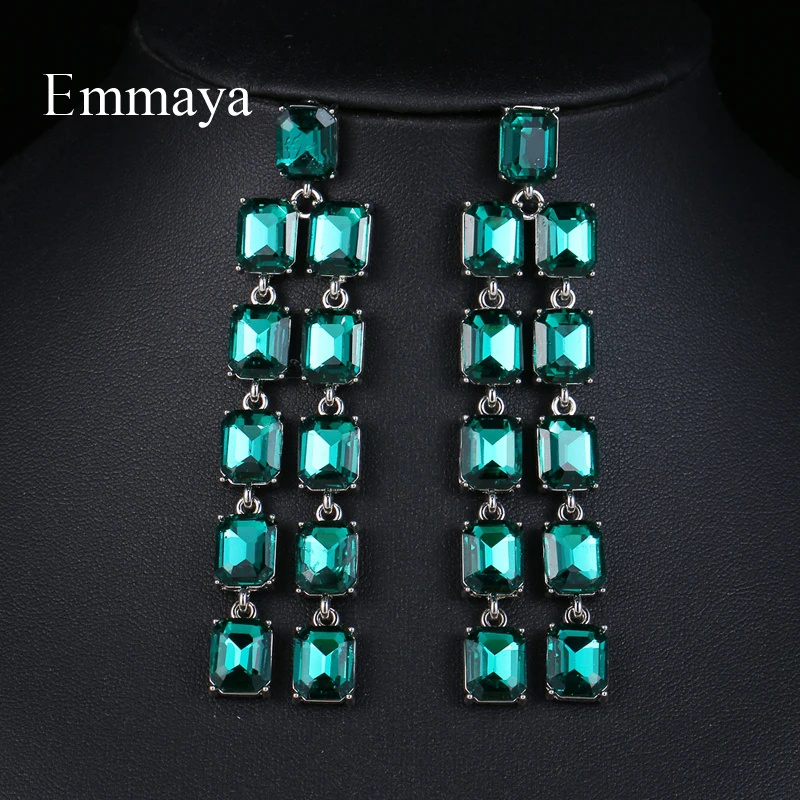 Простые квадратные Классические Подвески EMMAYA с камнем для девочек и женщин