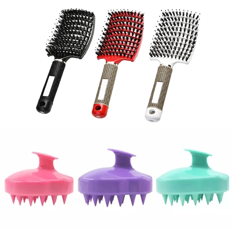

Newest Women Hair Comb Scalp Massage Comb Bristle Hairbrush Wet Curly Detangle Hair Brush for Salon Hairdressing Styling Tools