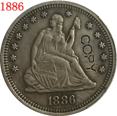 

США 1886 копирование монет на четверть доллара