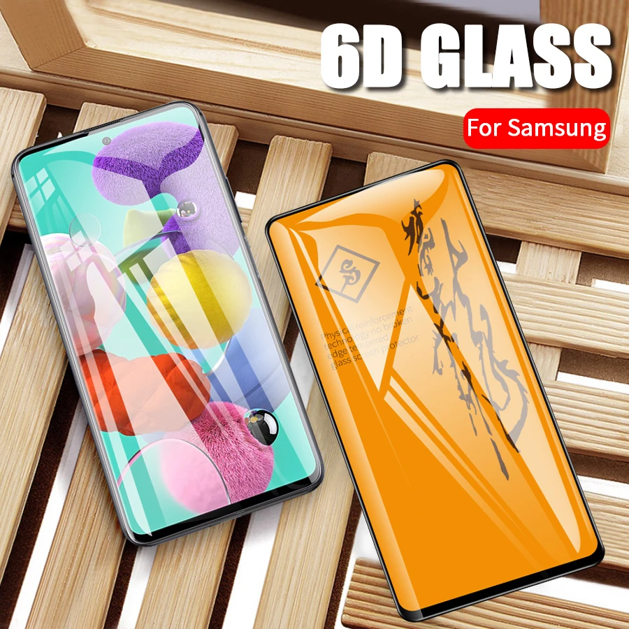 6D полное клеевое Покрытие Закаленное стекло для Samsung Galaxy A72 A52 A32 A51 A71 A50 A70 A12 A02S A42 A40