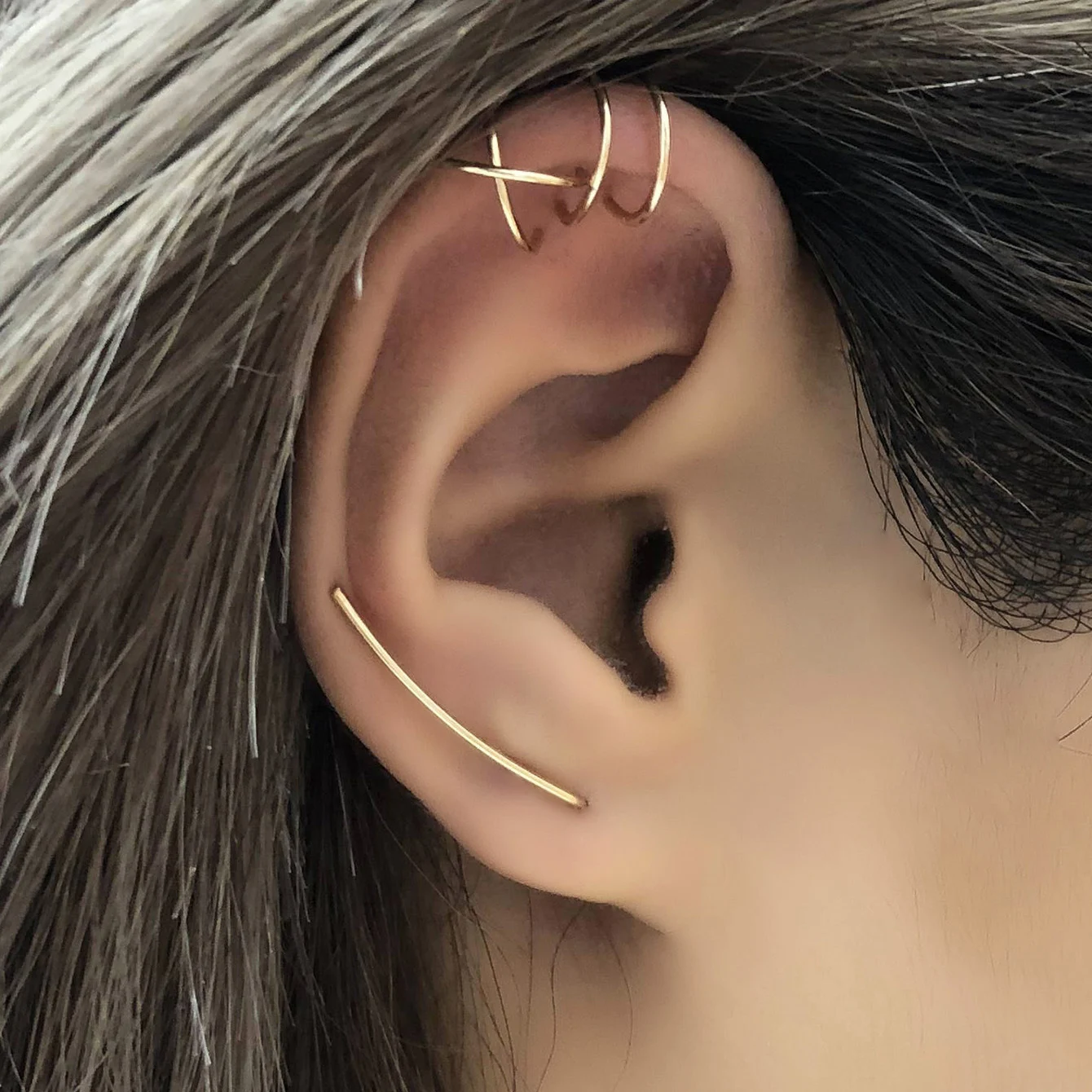 

4pcs/set 2021 Bohemia Fashion Gold Color Cross Geometry Clip Earring For Women Ear Cuff Girls Jewerly Gifts Wholesale E015