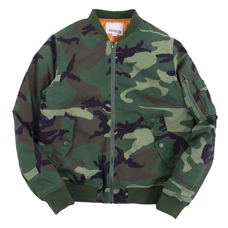 

New Men Camouflage Casual Bomber Jacket And Coats Multi Pockets Pilot Cotton Outwear Tops For Male Plus Size M-5XL Windbreak
