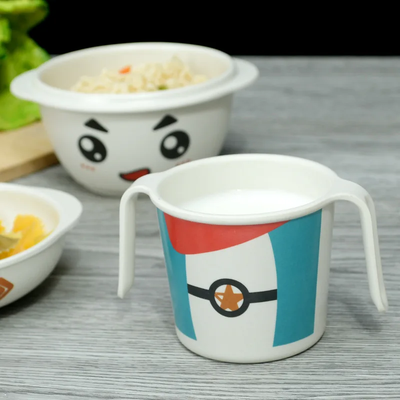 2 стиля бамбуковое волокно креативная мультяшная посуда комплект из 3 предметов