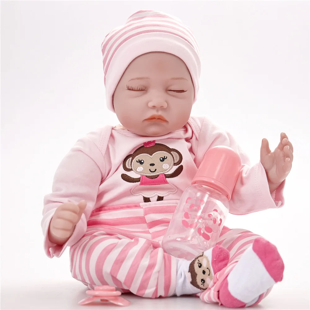 22 &quotReborn Baby Doll укорененный мохеровый Спящий ангел Bebe прекрасный Boneca