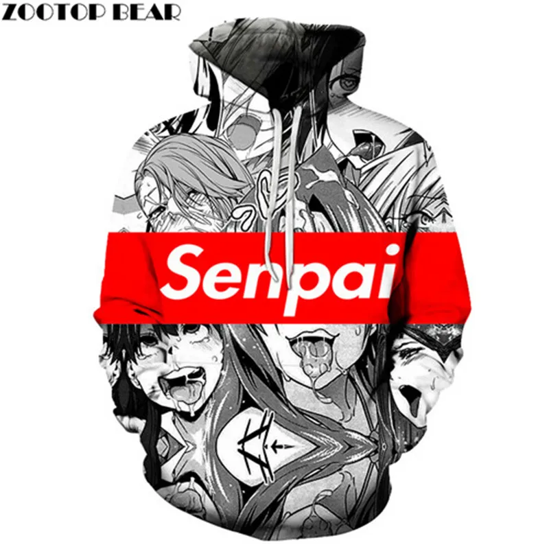 Tops Anime Men hoodie 3d Print Long Sleeves hoodies Brand anime Face Pullovers Casual Tracksuits streetwear Sweatshirts Plus 6XL | Мужская