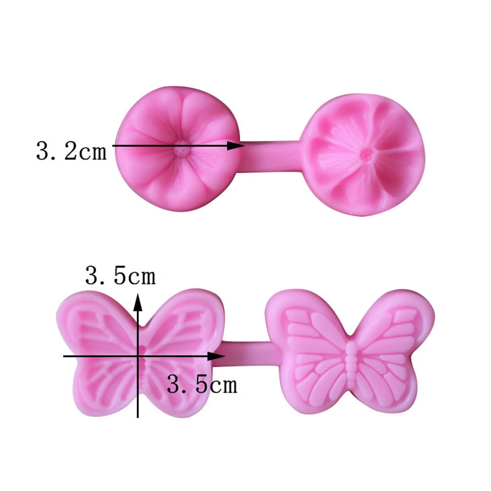 

Sweet Flower Shape Silicone Mold Solid Color Creative Embossed Fondant Cake Decorating Tools Clay Candy Decorating Molds
