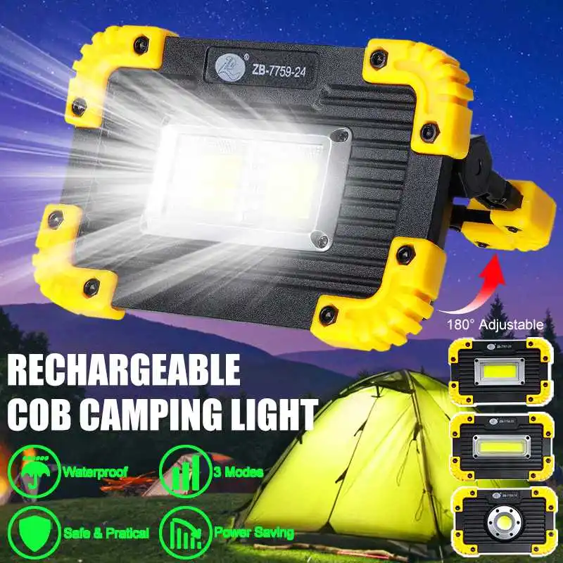 

NEW 350W Portable Lanterns COB LED Floodlight USB Charging Rechargeable Spot Work Lamp Outdoor Camping Emergency Light