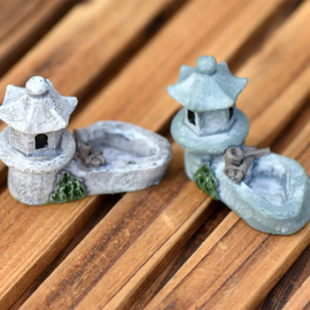 Садовый миниатюрный пруд башня игрушки искусственный полимерный двор DIY