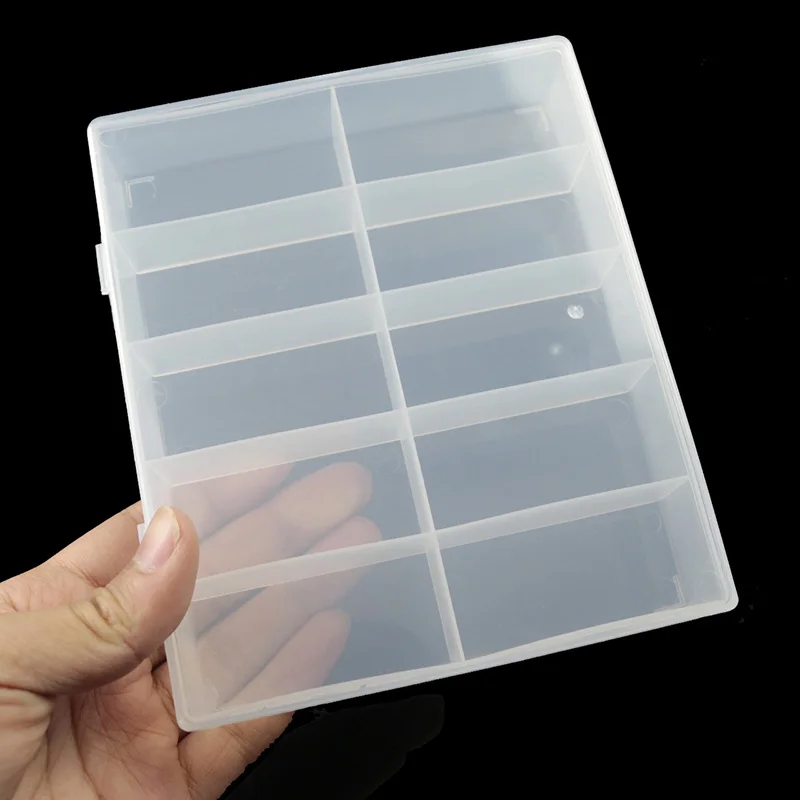 Прозрачная пластиковая рыболовная приманка большой емкости 10 ячеек легкая и