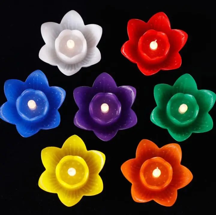 

Creative LED electronic candle lotus night light