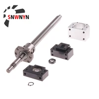 sfu2005 20mm ballscrew 300400500600800100013001500mm rolled ball screw with nut bkbf15dsg20h housing set for cnc parts