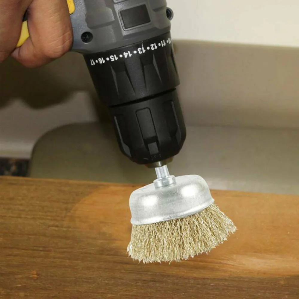 

Wheel Wire Brush Brush Set Drill Steel Metal Cleaning Rust Sanding Office